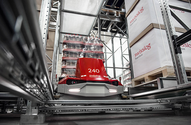 Swisslog’s PowerStore pallet shuttle system boosts storage capacity.